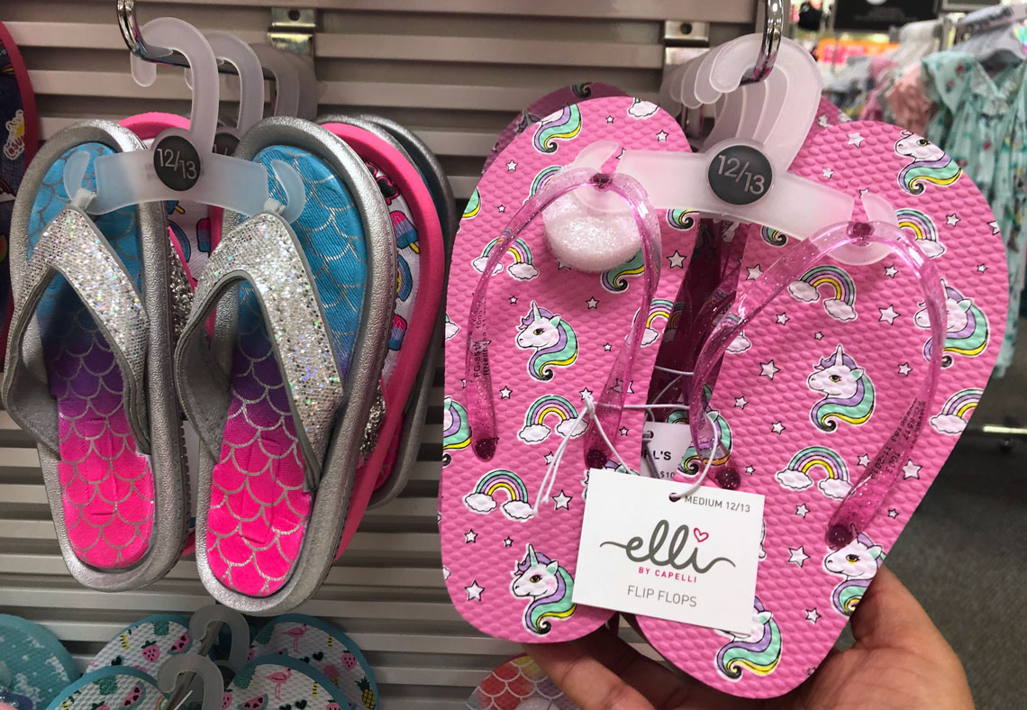 kohls girls flip flops