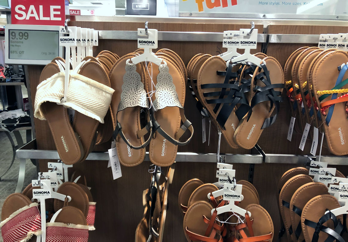 sandals at kohl's department store