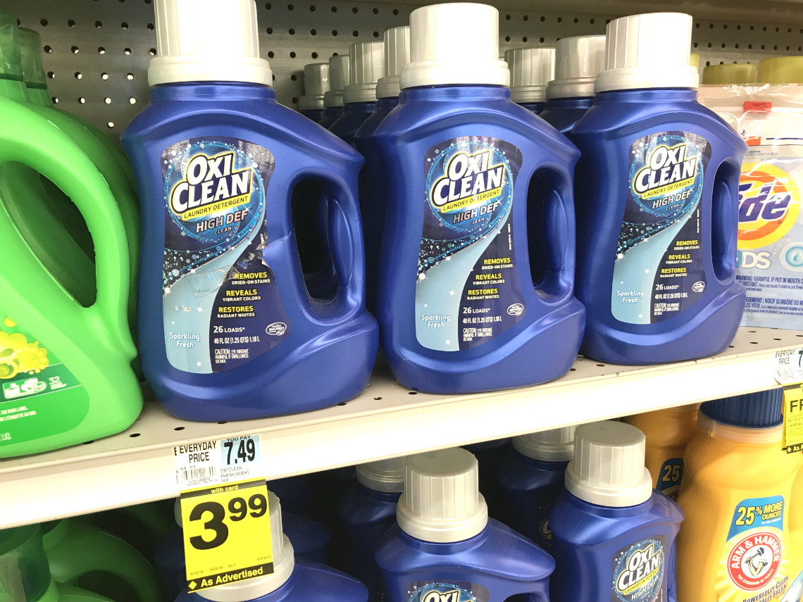 OxiClean Laundry Detergent, $2.99 at Ceremony Support! - The Krazy graphic about Oxiclean Printable Coupon called OxiClean Laundry Detergent, $2.99 at Ceremony Help! - The Krazy
