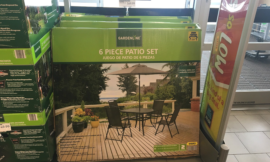 Gardenline 6 Piece Patio Set Only 69 99 At Aldi The Krazy Gardenline 6 Piece Patio Set Only 69