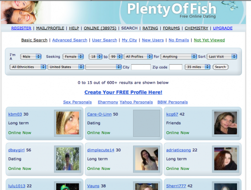 Pof dating site search