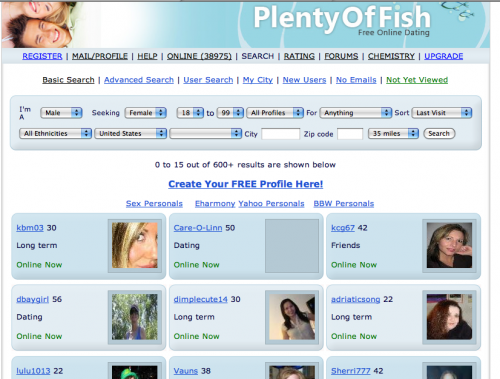 free online dating search