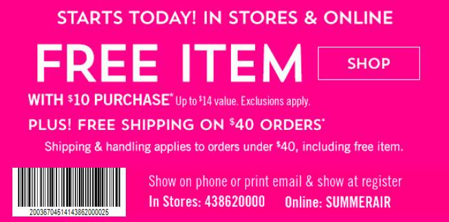 Claim Your Free Item W Purchase At Bath Body Works The