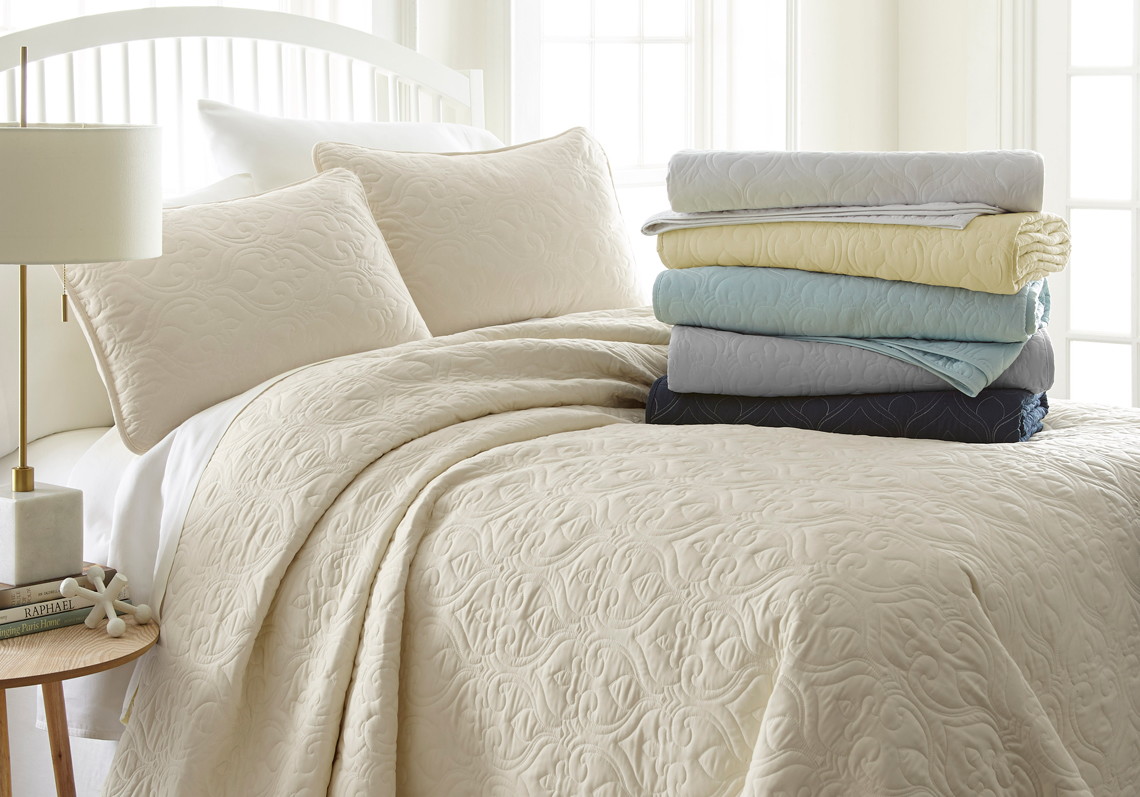Noble Linens Quilted Coverlet Sets As Low As 31 At Walmart