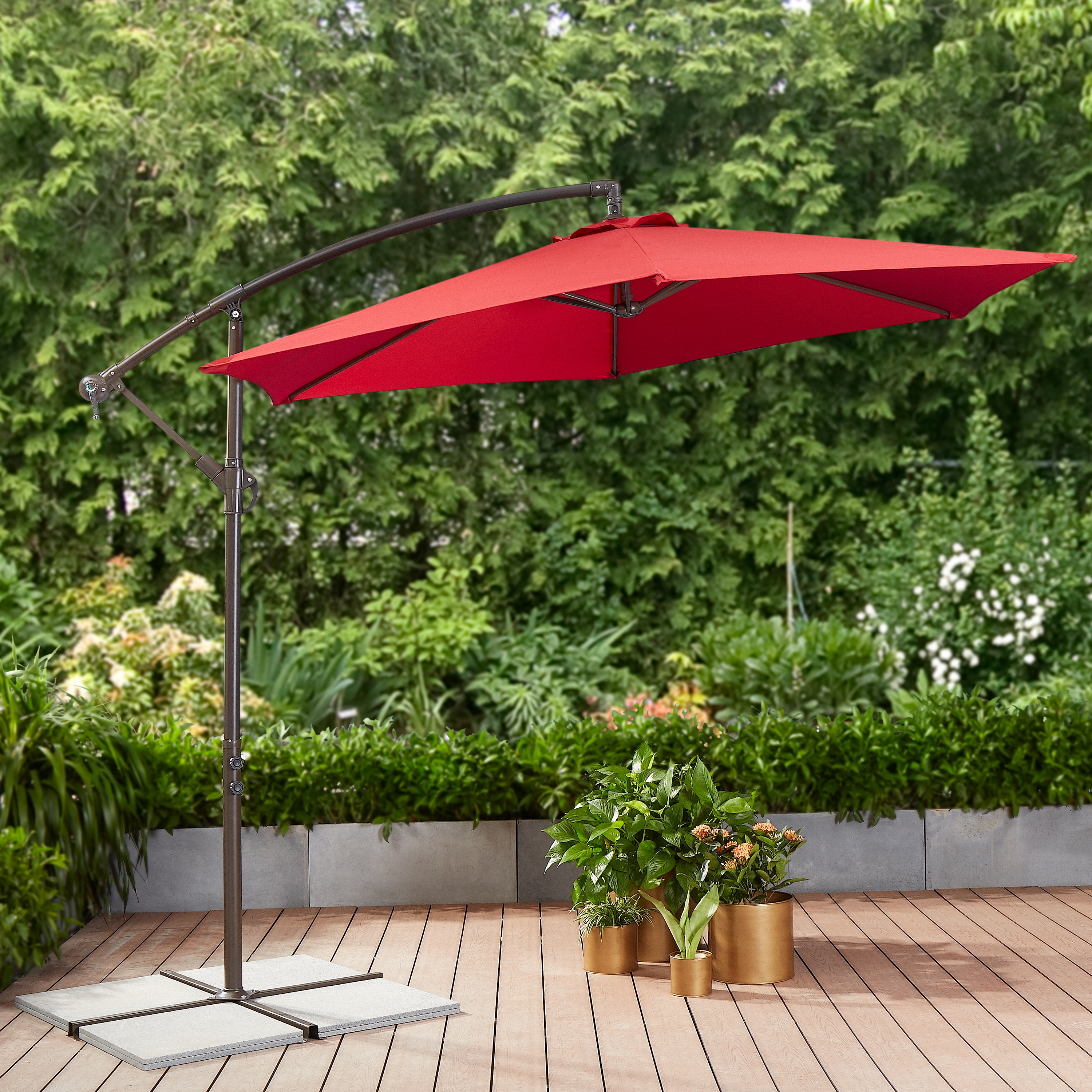 Mainstays 9 Cantilever Patio Umbrella Only 50 At Walmart The