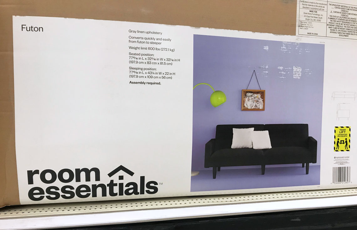 Room Essentials Futon As Low As 57 94 At Target The