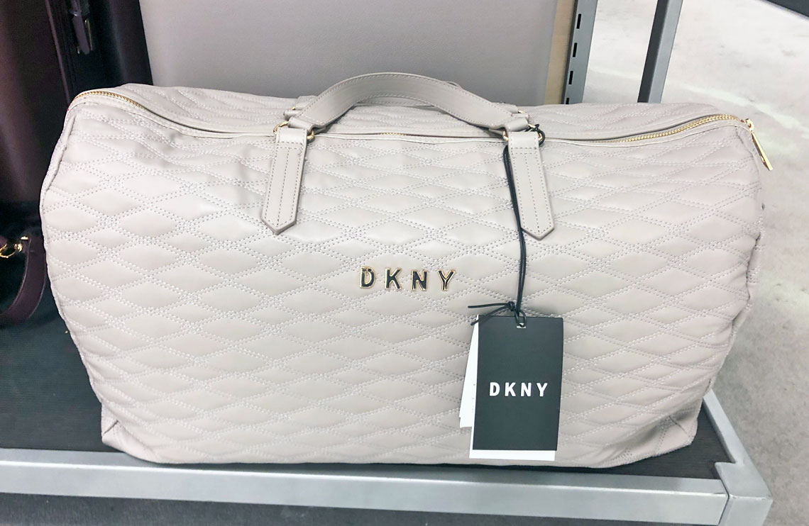 dkny quilted duffle bag