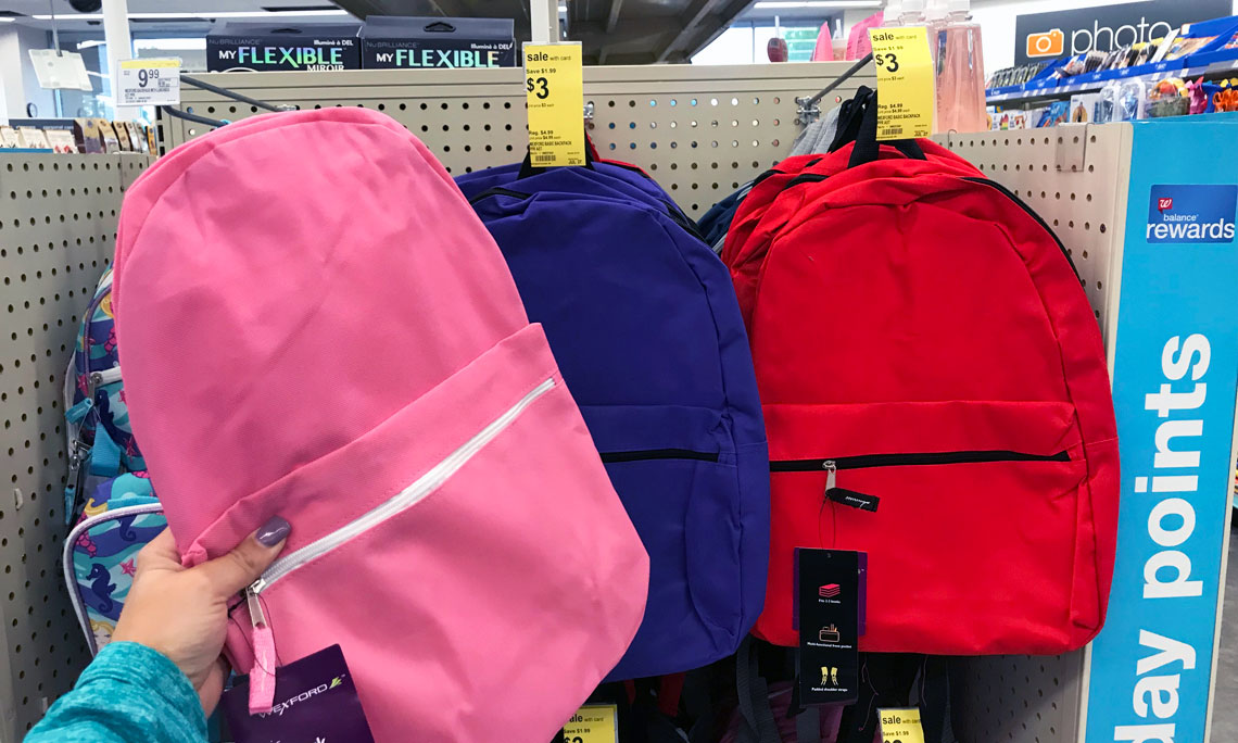 walgreens backpacks $3 2019