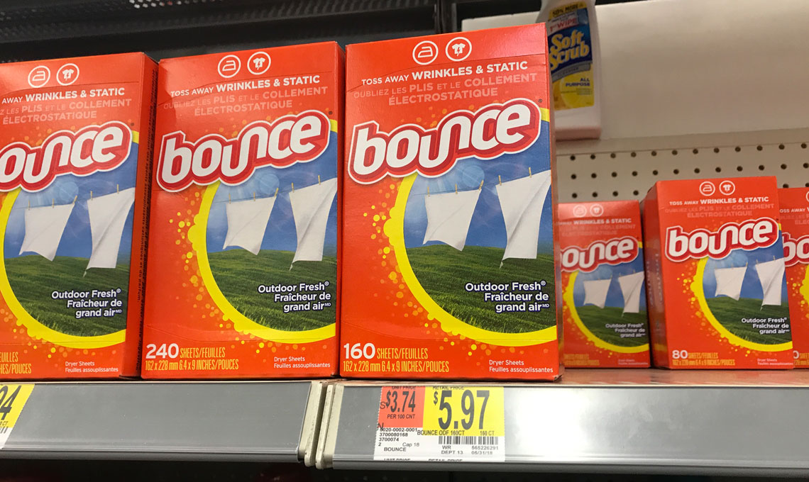 New 3 00 Coupon For Bounce Dryer Sheets At Walmart The Krazy