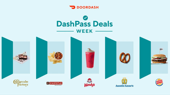 Use DashPass this week to get free food from restaurants like Chipotle and Auntie Anne's.
