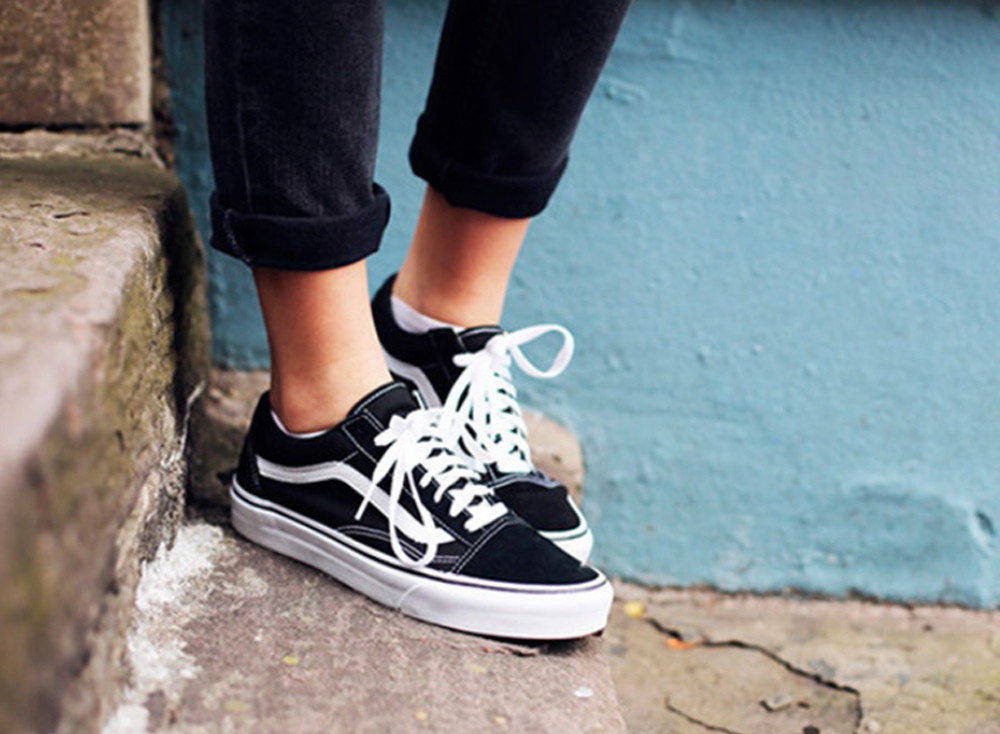 black vans famous footwear