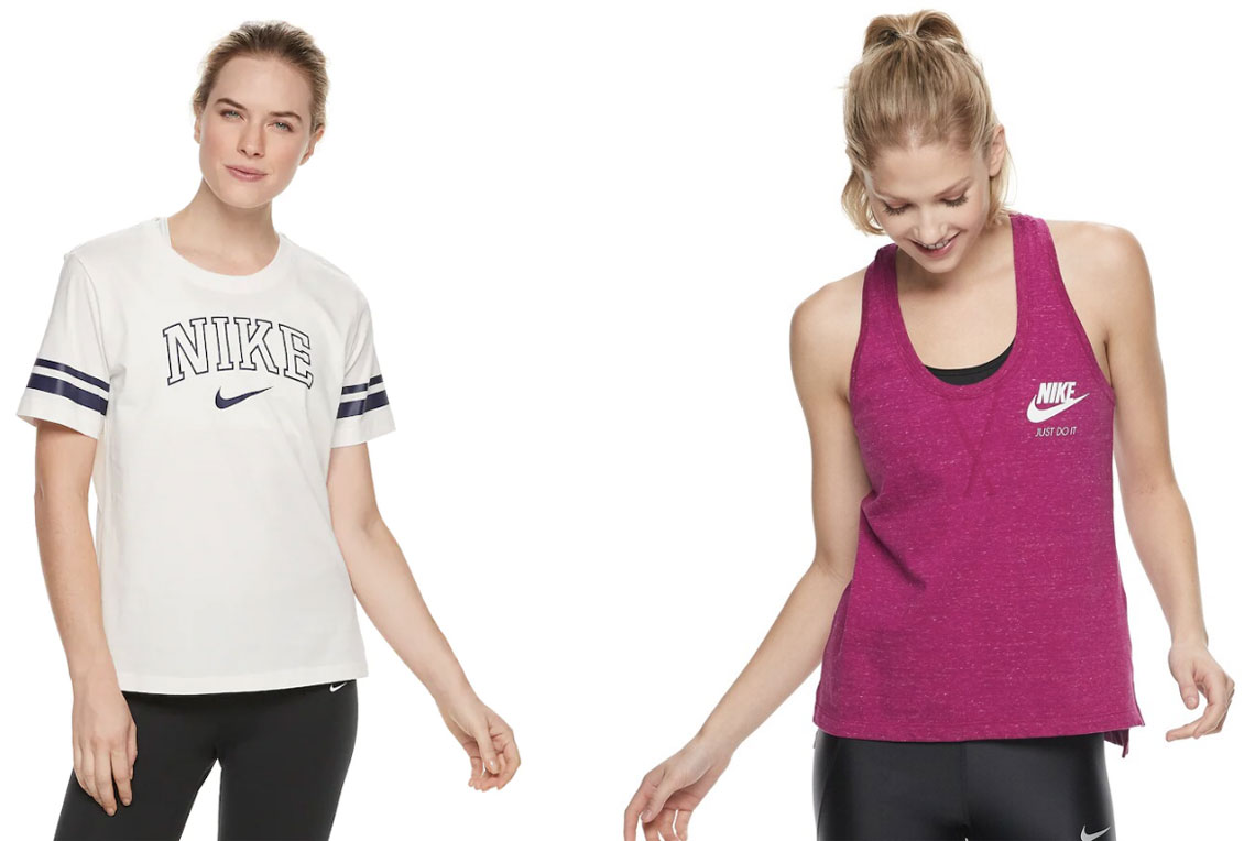 kohls womens nike t shirts