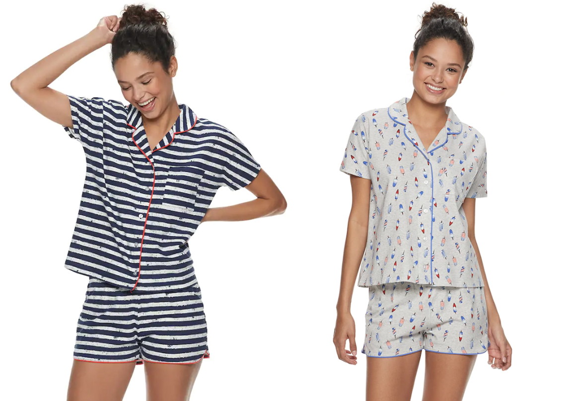kohls pajama shorts