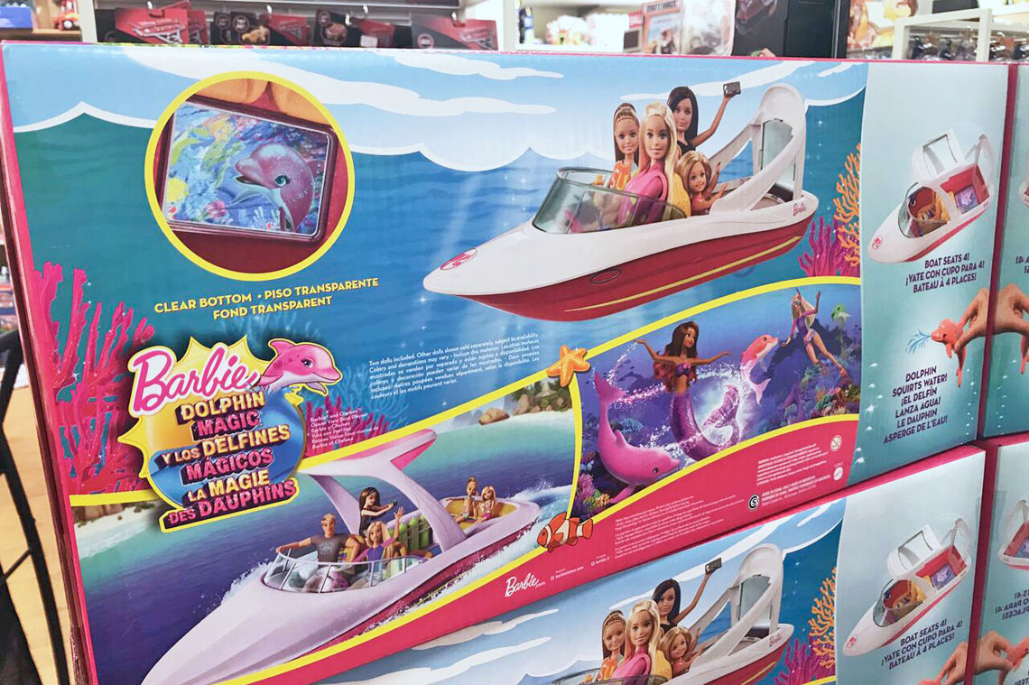 barbie boat with puppies