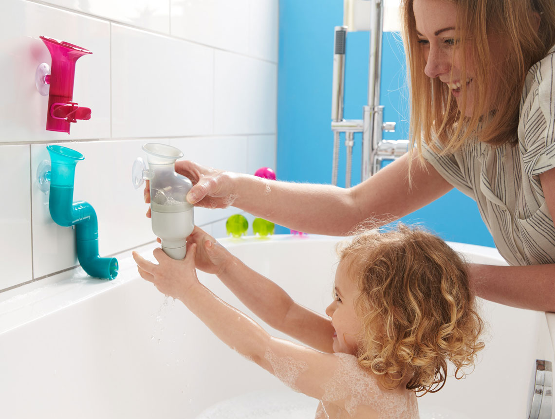 boon building bath pipes toy set