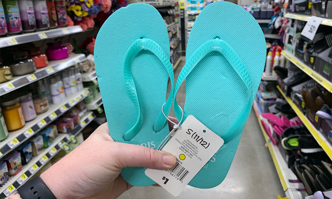 dollar general flip flops