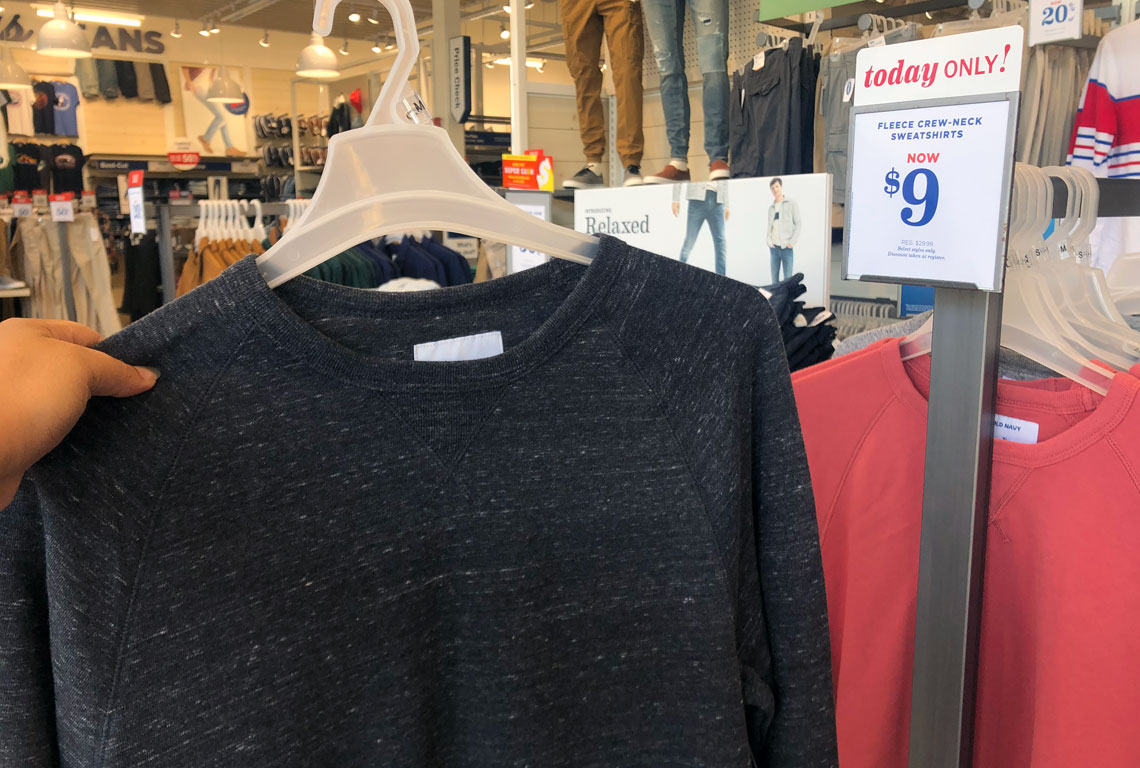 old navy mens crew neck sweatshirts