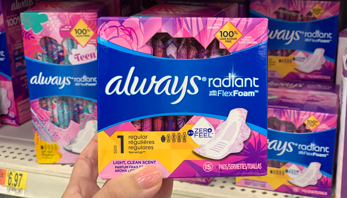 Always Pads As Low As 1 48 At Walmart The Krazy Coupon Lady