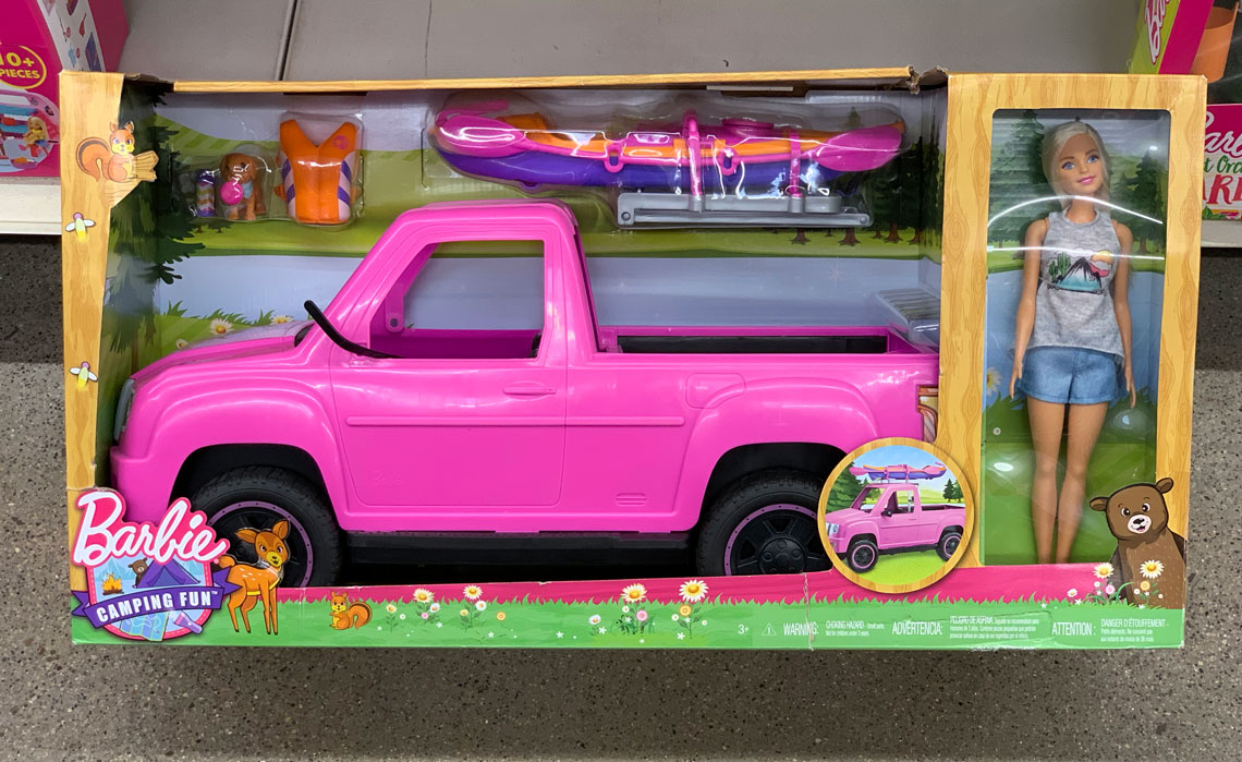 barbie truck and kayak