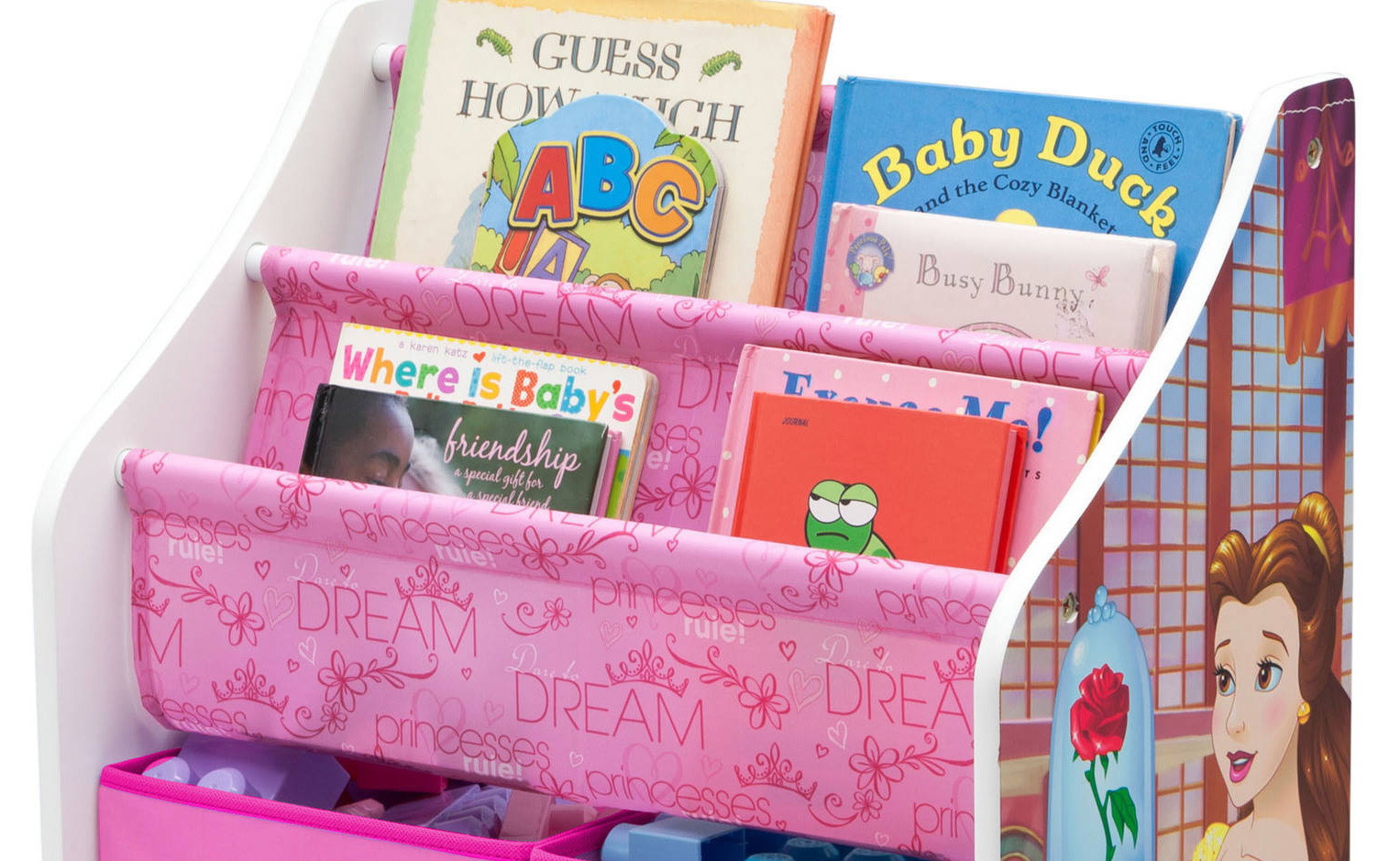 disney princess book and toy organizer