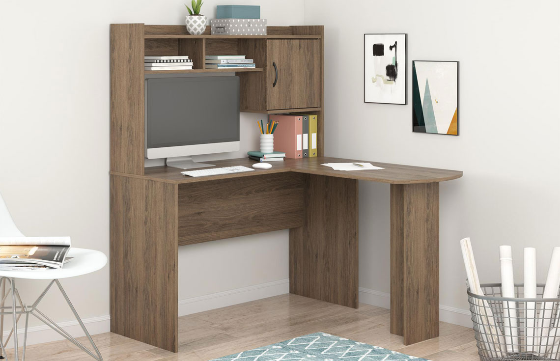 Mainstays L Shaped Desk With Hutch Only 59 At Walmart The