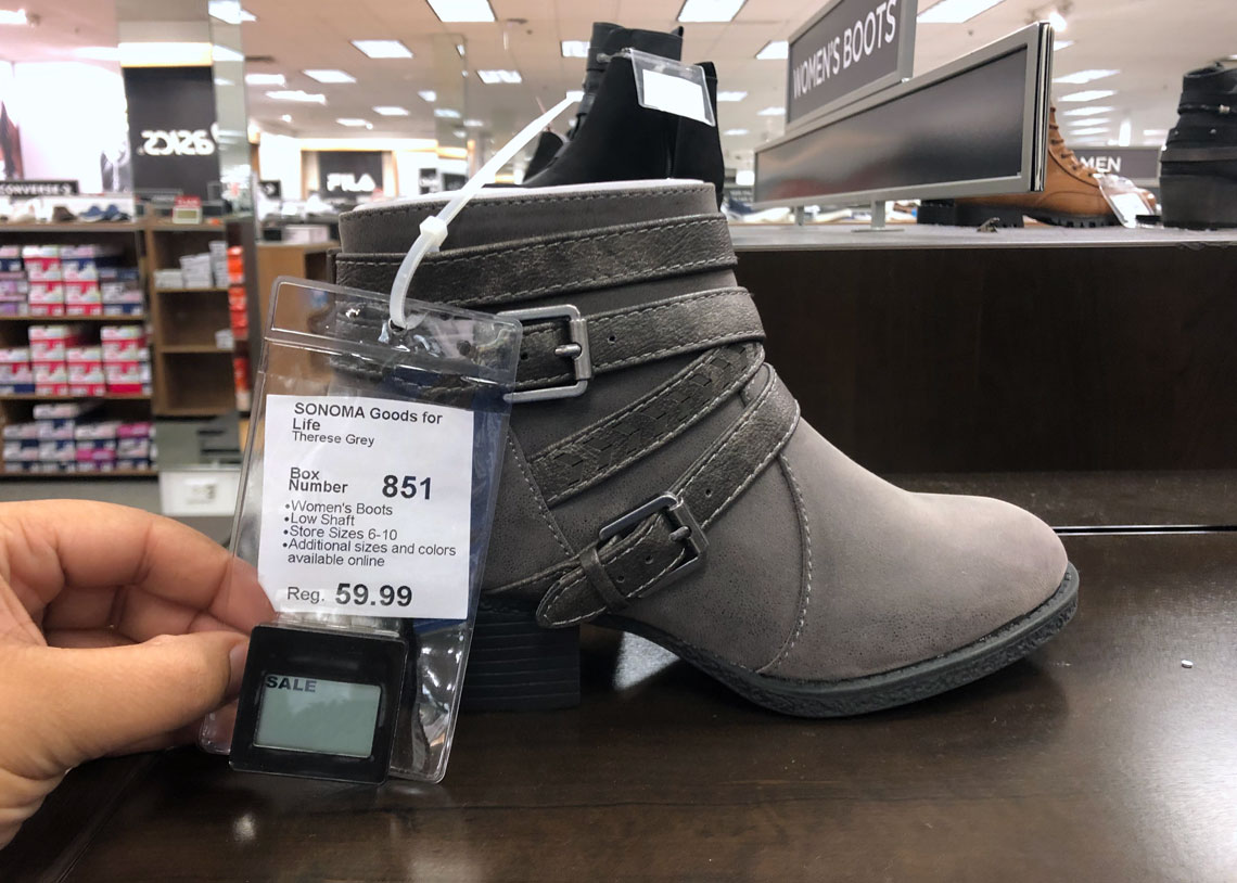 kohls work boots in store