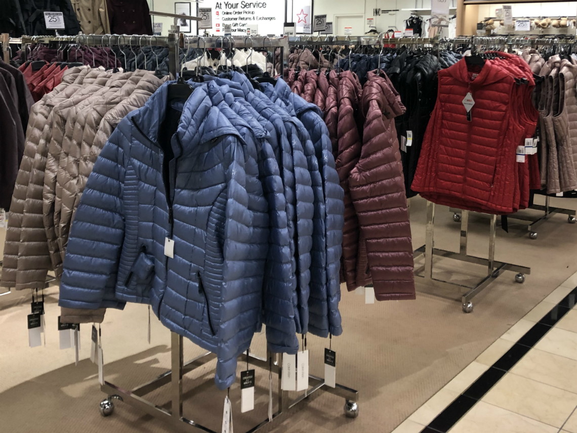 calvin klein plus size packable down jacket