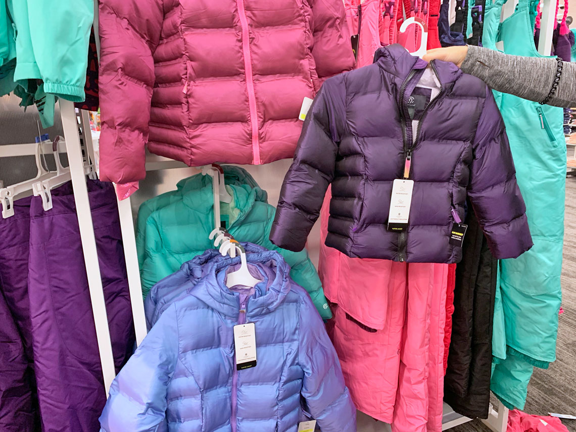 pink puffer coat target