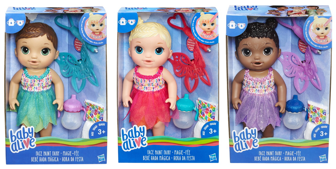 hasbro baby alive face paint fairy doll