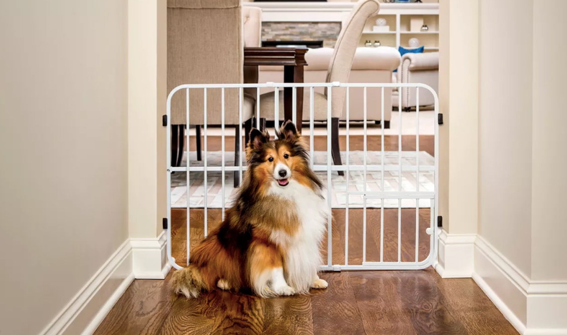 Expandable Pet Gate W Small Door Just 10 30 At Walmart