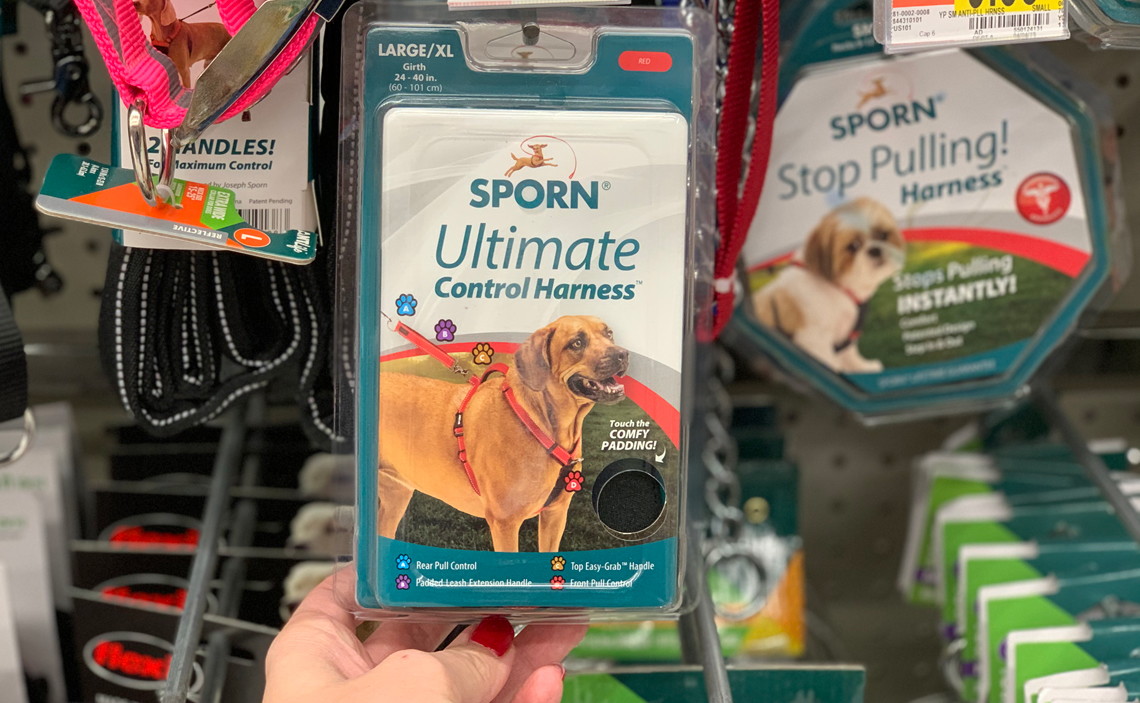 how to put a sporn harness on a dog