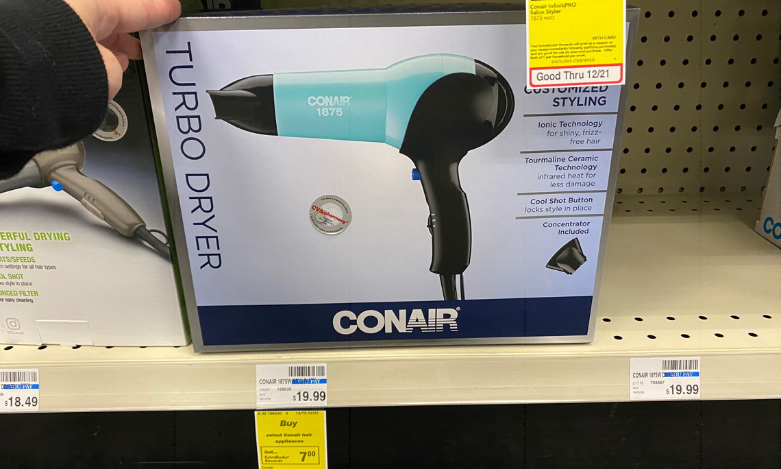 Save 7.00 on Conair Hair Dryer at CVS No Coupons Needed! The Krazy
