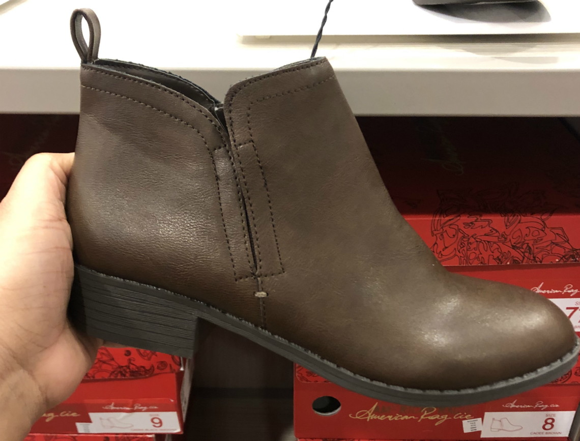 macys womens black ankle boots