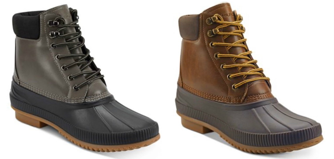 tommy hilfiger duck boots for men