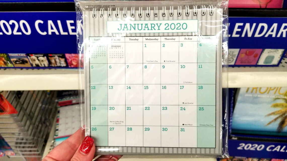 Get A New 2020 Calendar At Dollar Tree The Krazy Coupon Lady