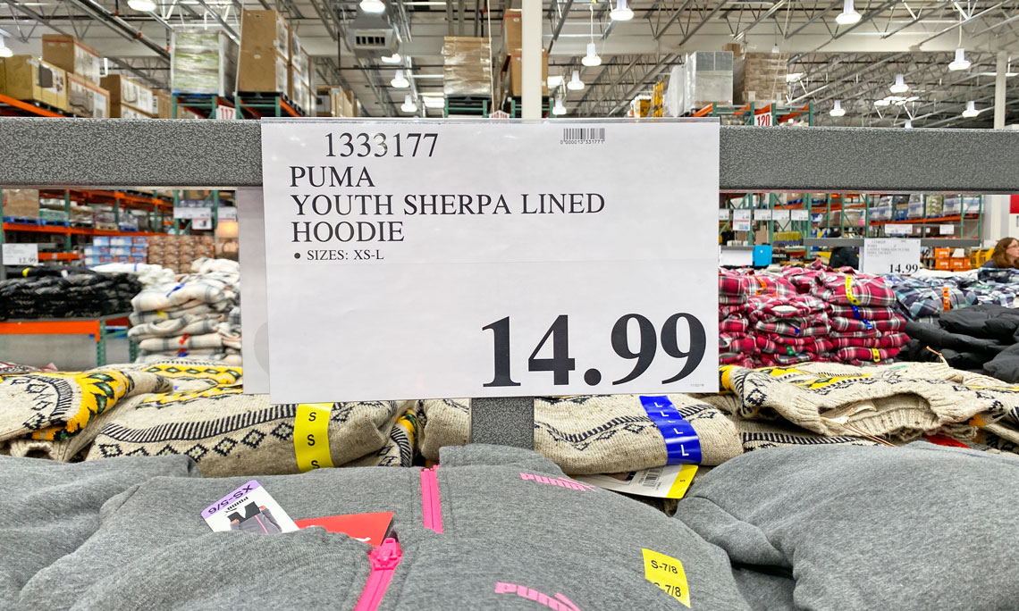 costco sherpa lined hoodie