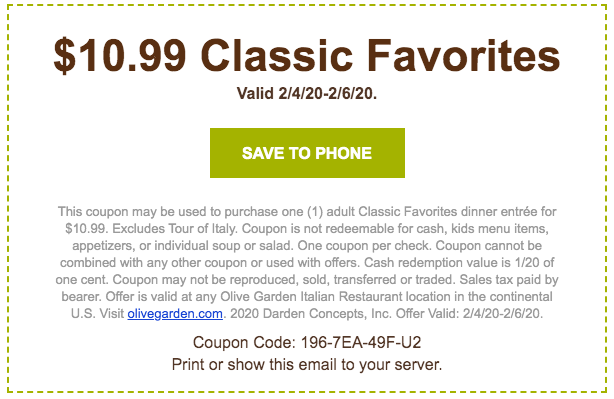 Best Olive Garden Coupons & Deals This Week - The Krazy Coupon Lady