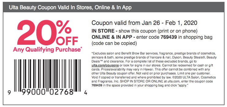 New Ulta Botanical Beauty Collection B2g2 Free 20 Off Coupon