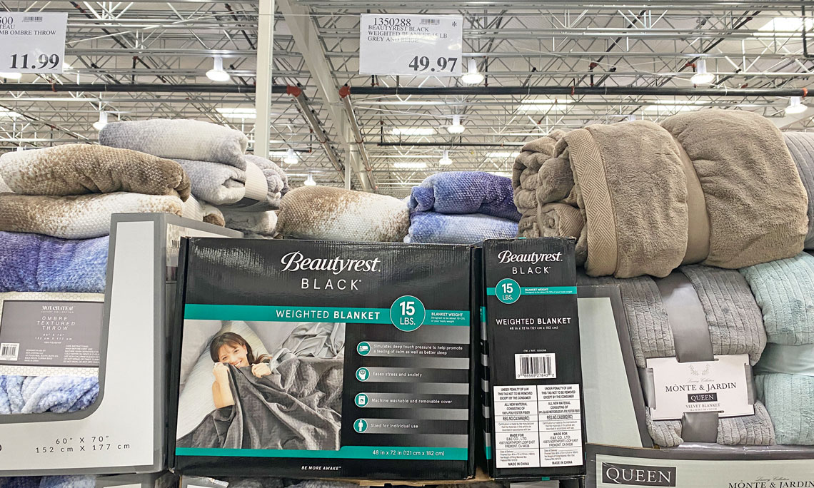 Beautyrest 15-Pound Weighted Blanket, Only $49.99 at Costco - The Krazy