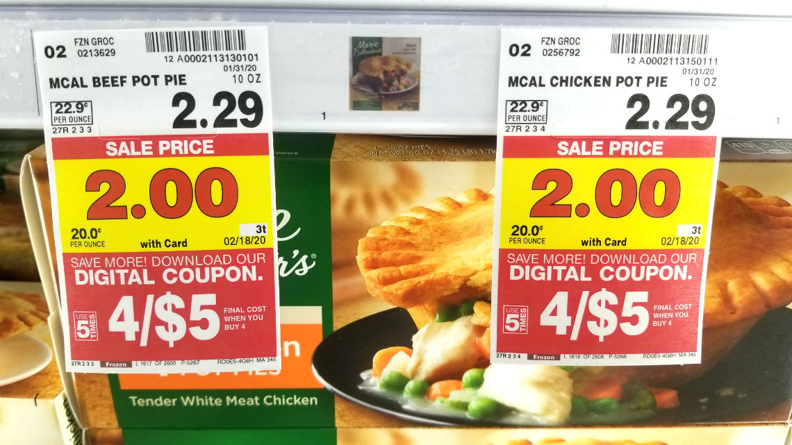 Marie Callender's Pot Pies, Only 1.25 at Kroger The Krazy Coupon Lady