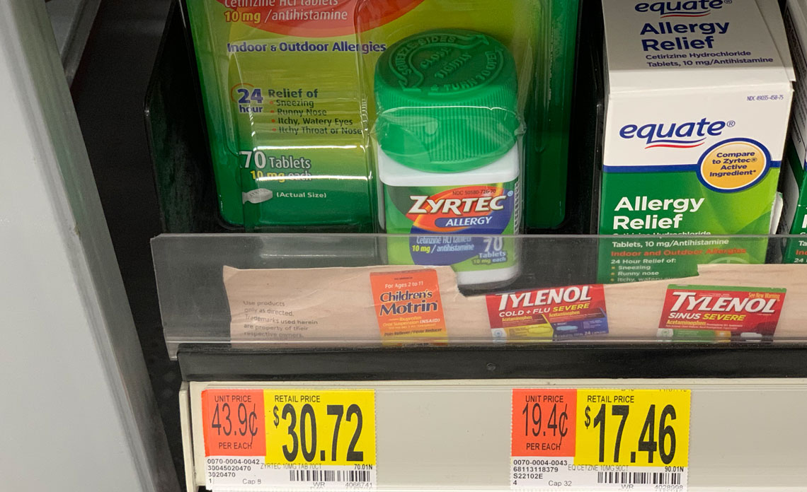 does walmart have a generic zyrtec