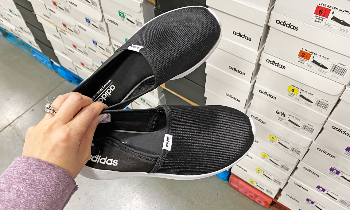 adidas women's cloudfoam lite racer slip on costco