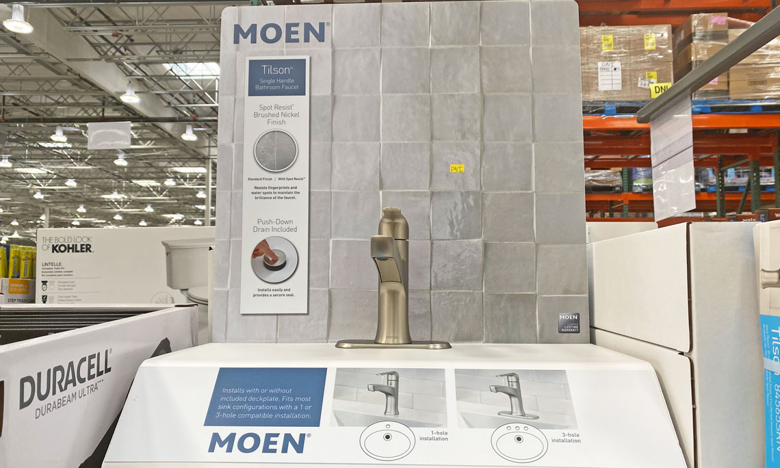 Moen Brushed Nickel Bathroom Faucet Only 44 99 At Costco The