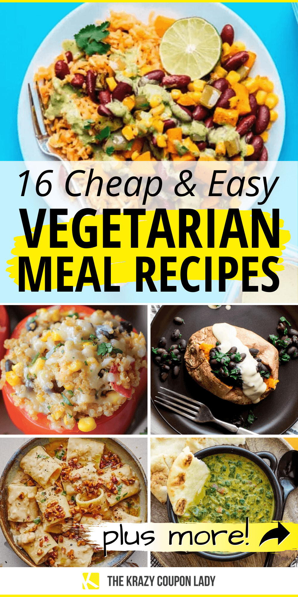 16 Cheap and Easy Vegetarian Recipes - The Krazy Coupon Lady