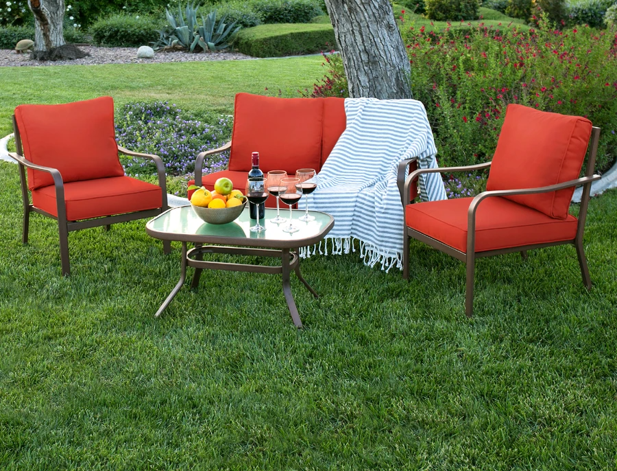 4 Piece Outdoor Patio Furniture Set Only 310 The Krazy Coupon Lady 4 Piece Outdoor Patio Furniture Set