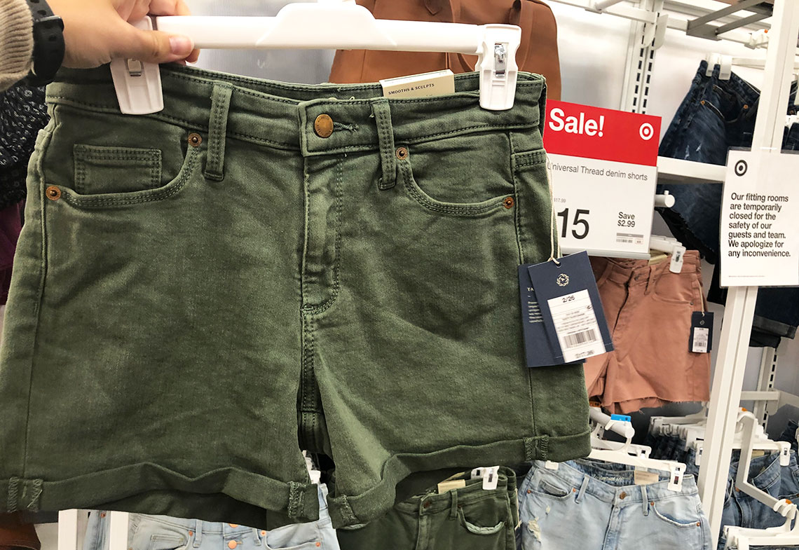 womens jean shorts target