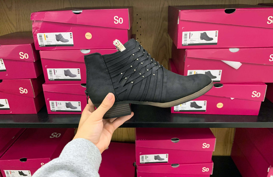 kohls womens black ankle boots