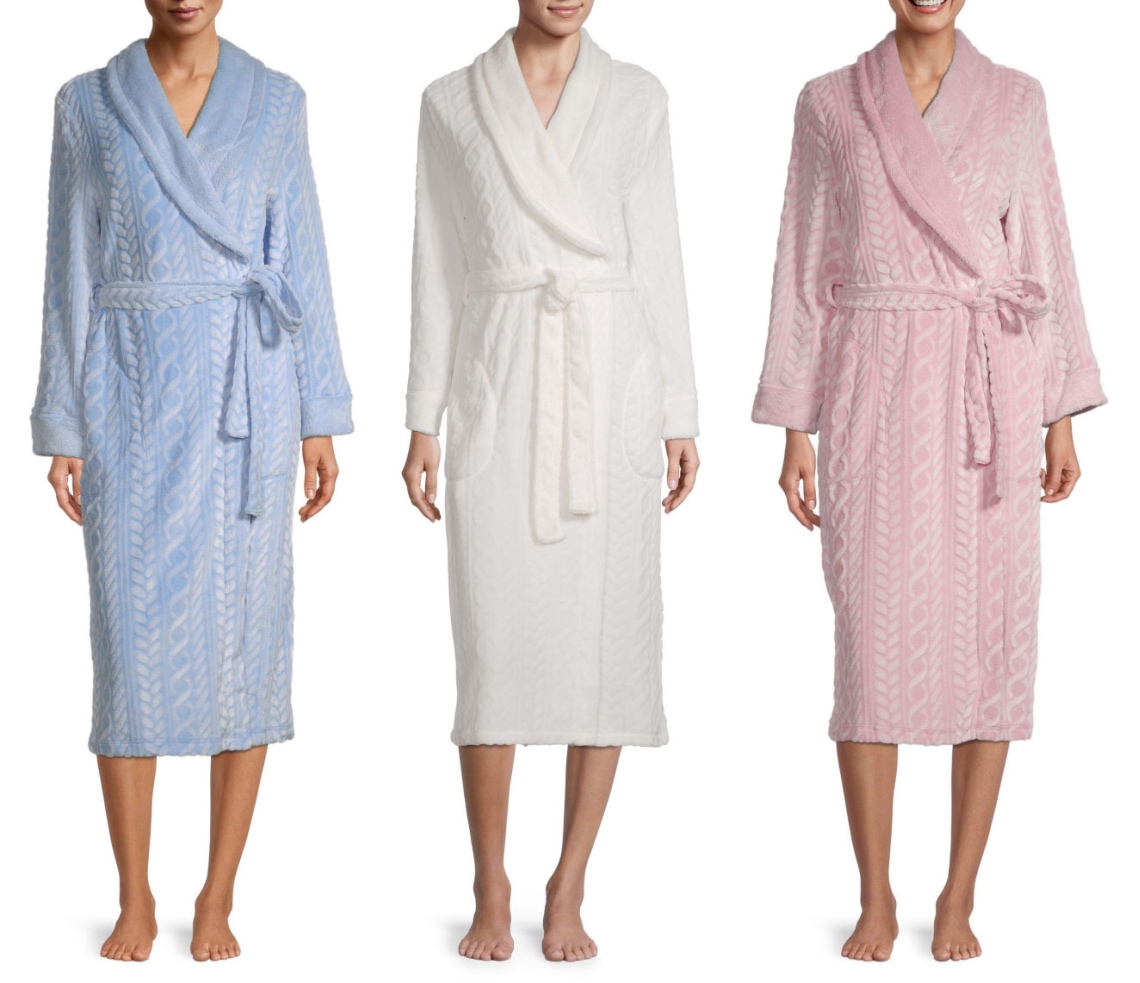 Jaclyn Women’s Plush Long Sleeve Robe $12.19