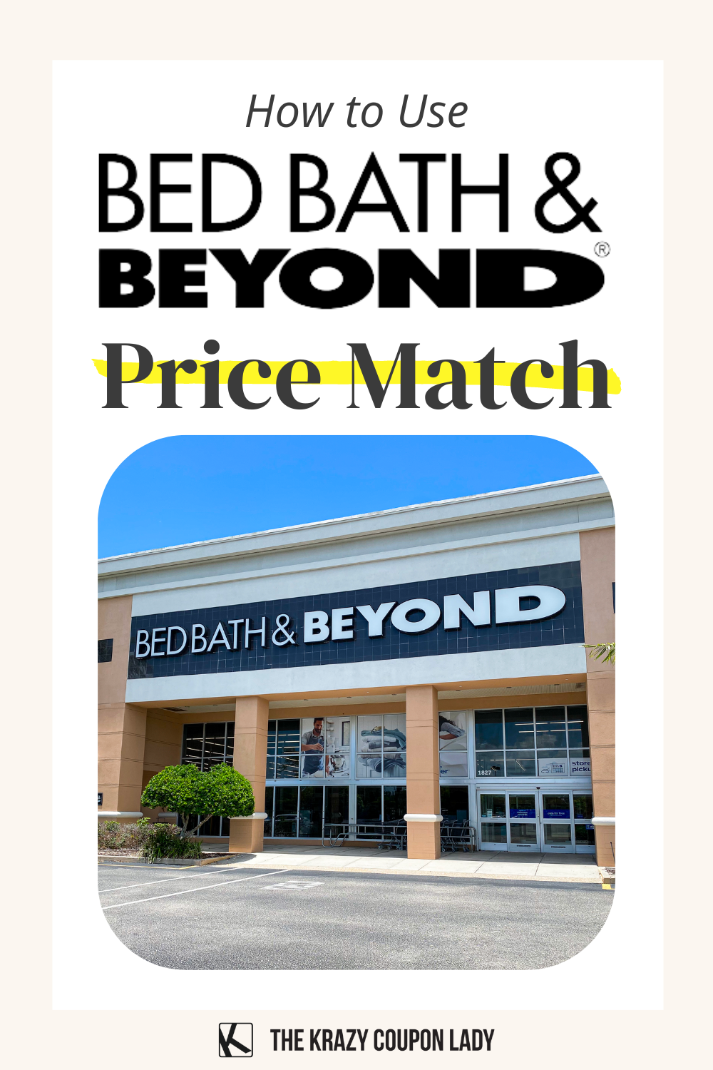 Bed bath and beyond shop price match