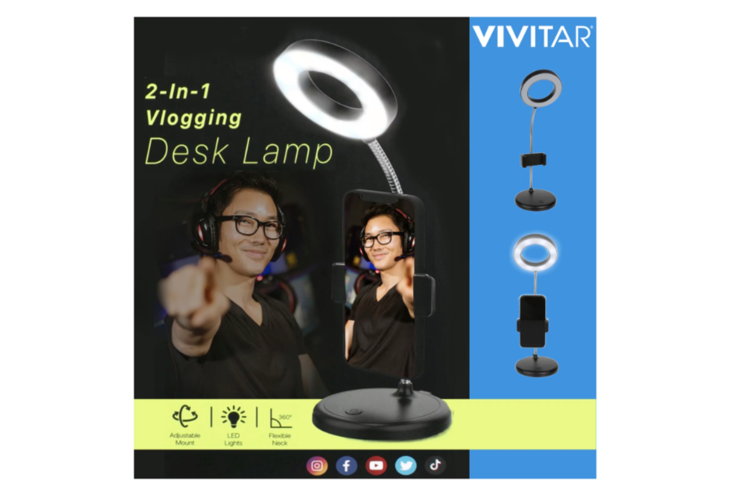 2 in 1 vlogging desk lamp target